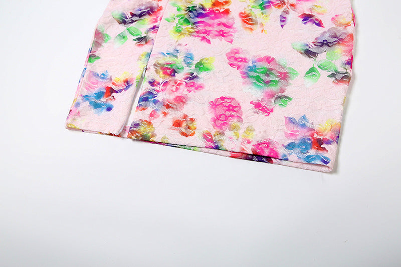 Fashion Sexy V-Neck Lace Patchwork Floral Strap Women's Dress 24