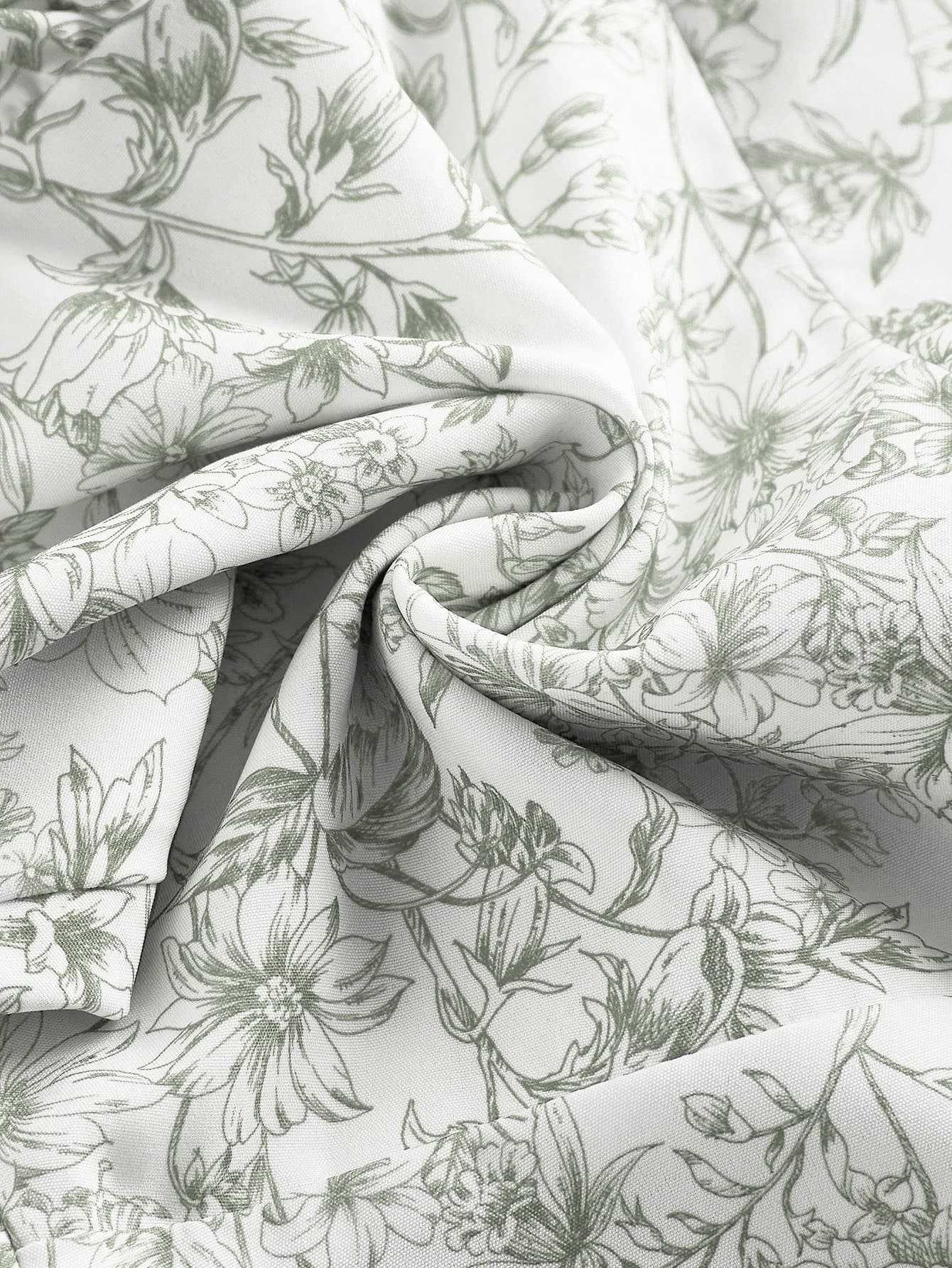 Women floral cascading ruffles dress 22