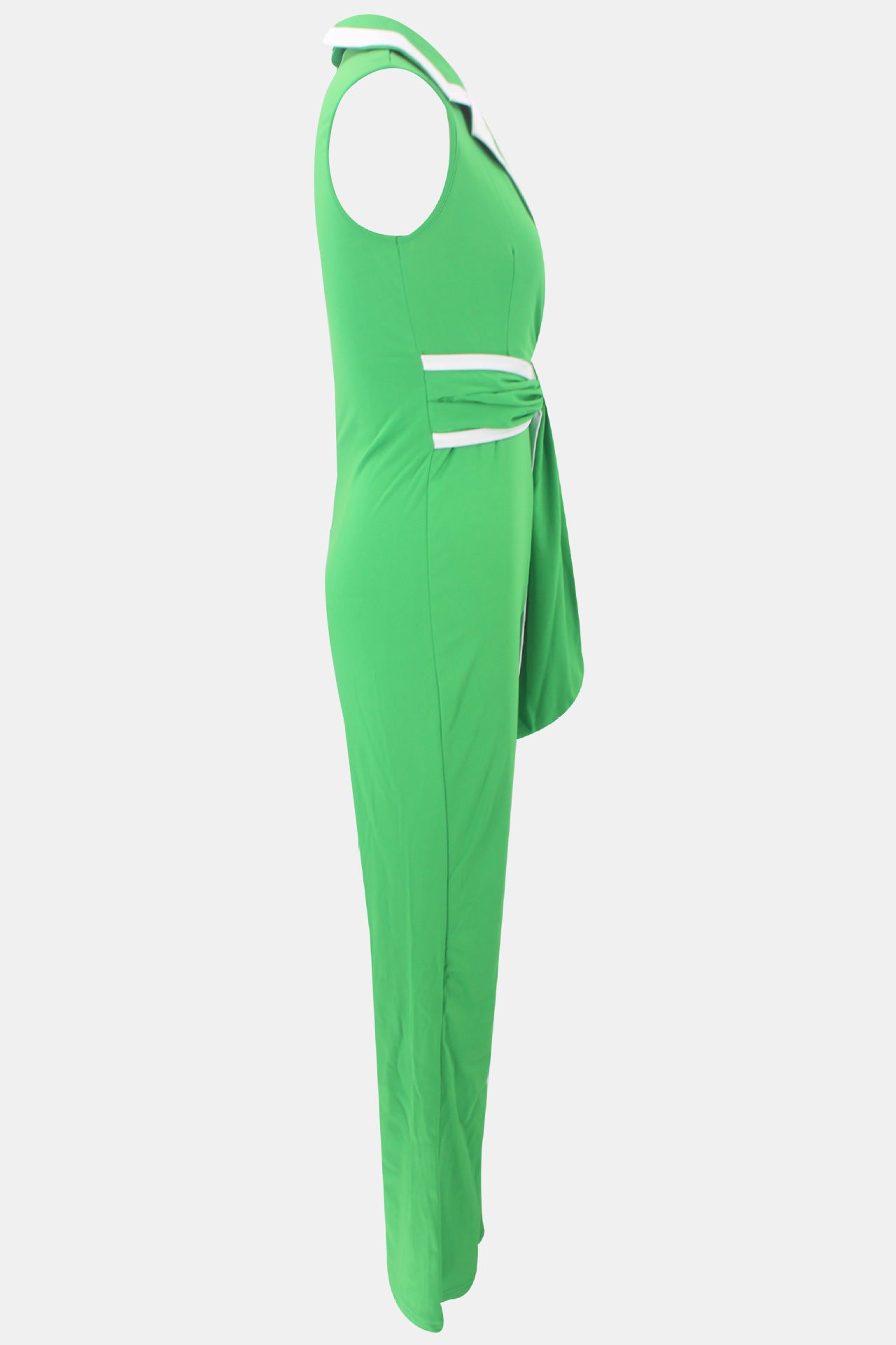 Summer Women's Fashionable V-Neck Chic Elegant Sleeveless Wide Leg Jumpsuit 43