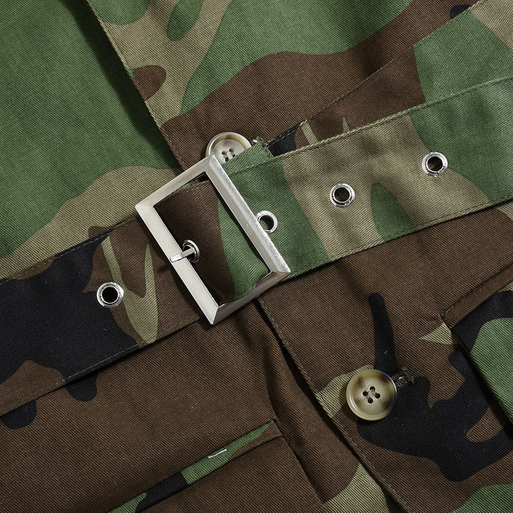 Women Autumn/Winter Camouflage Belted Jacket 7