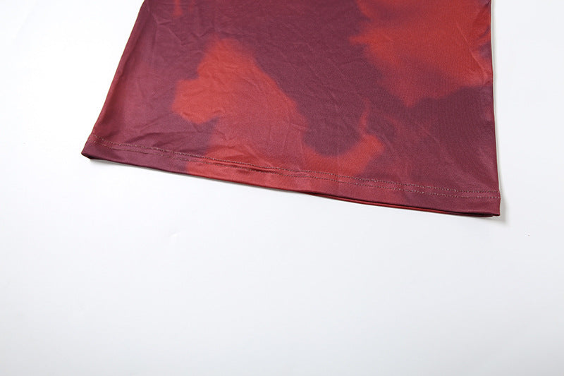 Summer Women's Sexy Halter Neck Off-Shoulder Sleeveless Top & Fitted Ruched Long Skirt Set 25