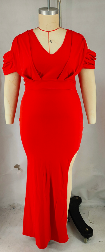 Plus Size Women's Hi-Cut Dress 16