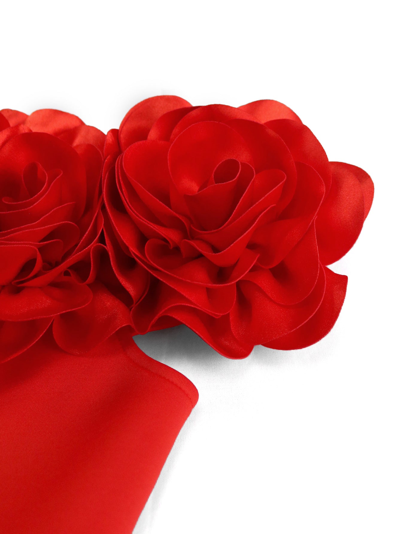 Off Shoulder Flower Patchwork Formal Party Dress 6