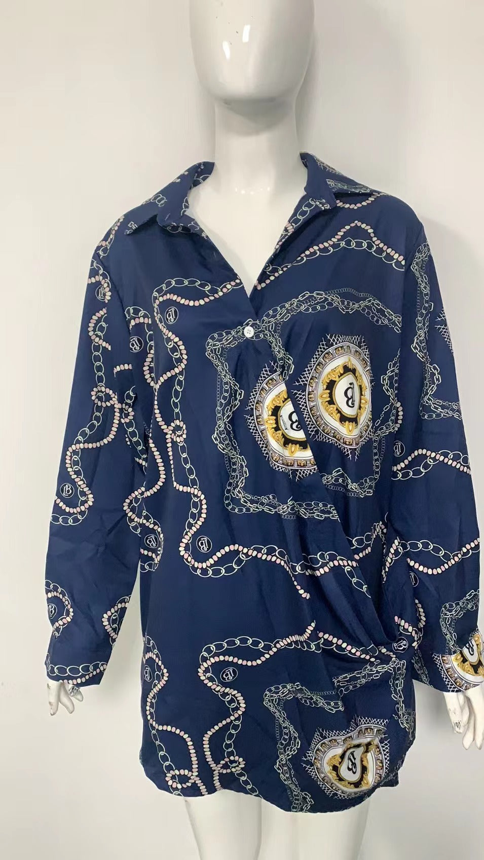 Women Sexy Fashion Print Long Sleeve Shirt 22