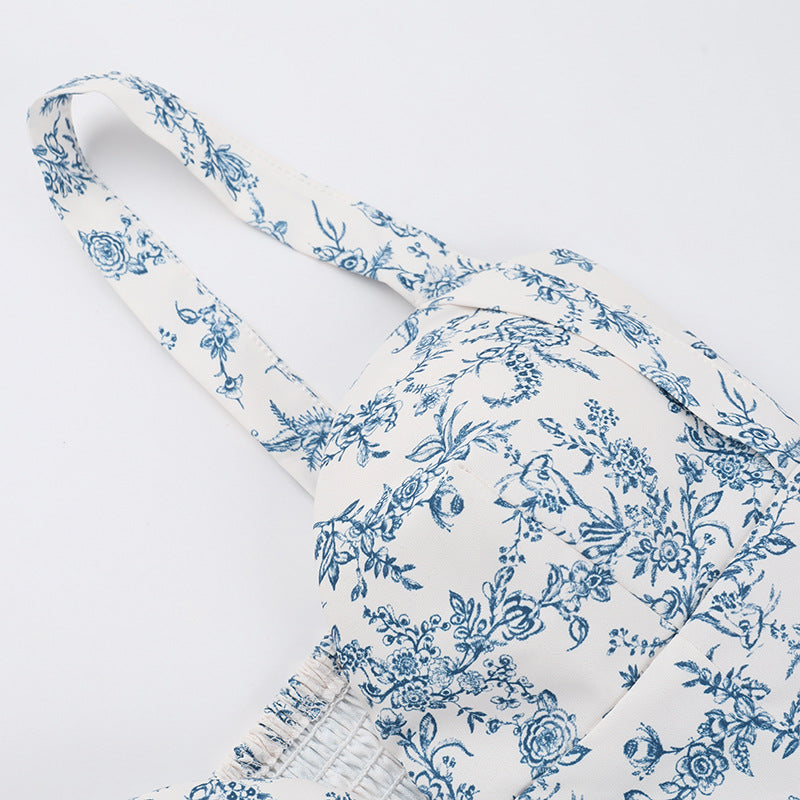 Floral Women Fashion Casual Sweet Slim Short A-line Dress 11