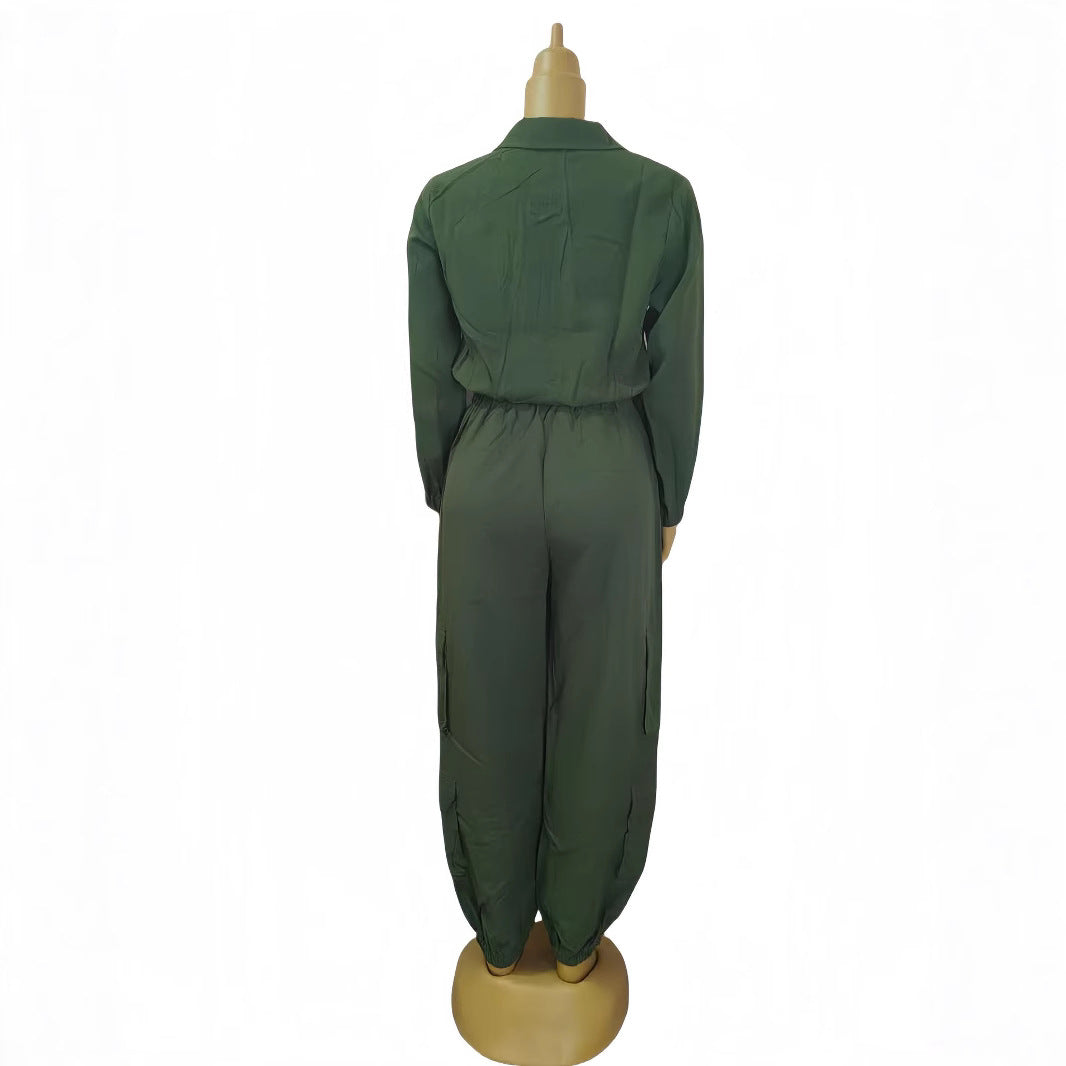 Women Solid Casual Top and Pants Two-piece Set 9