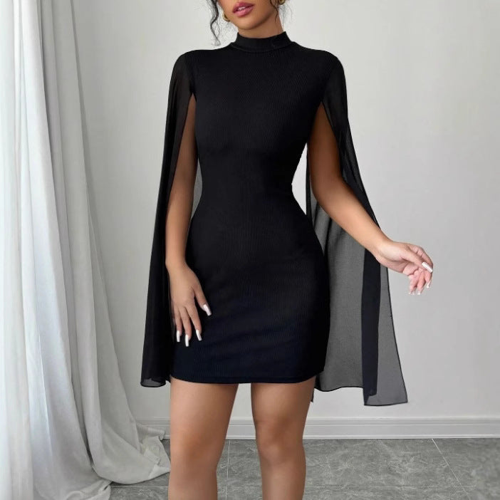 Spring Autumn Chic Flutter Sleeve Bodycon Dress 5