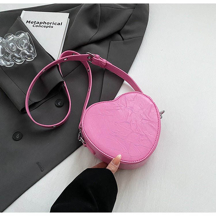 Fashion Heart Shape Bag Trendy Versatile Shoulder Bag 27