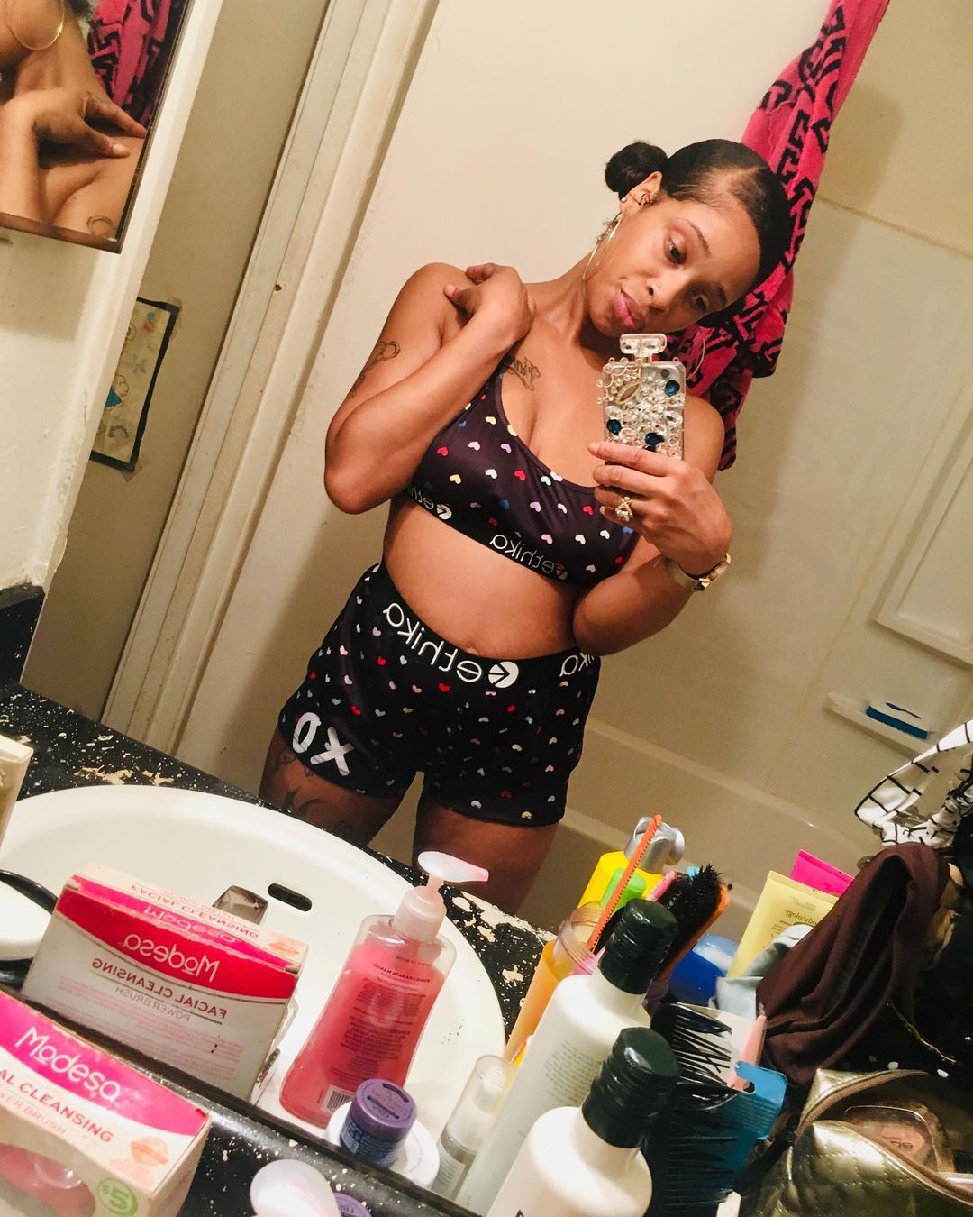 Women's Summer Sexy Printed Camisole Shorts Two-Piece Set 3