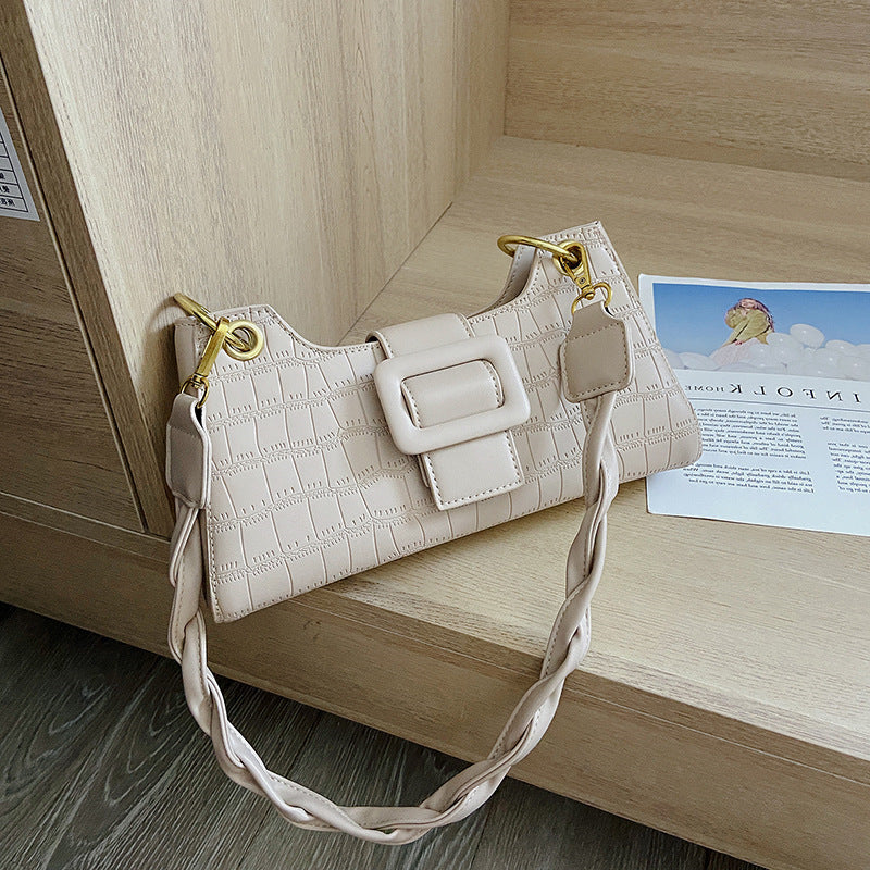 French Armpit Bag Women's Trendy Fashion Crossbody Bag Shoulder Baguette Bag 18