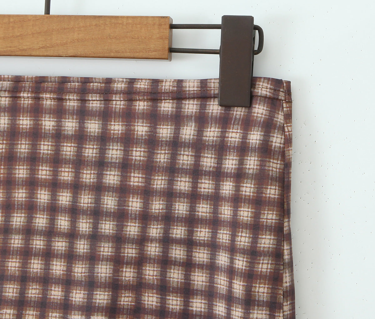 Cami Top and Low-Waist Bodycon Skirt Plaid Lace Patchwork Set 21