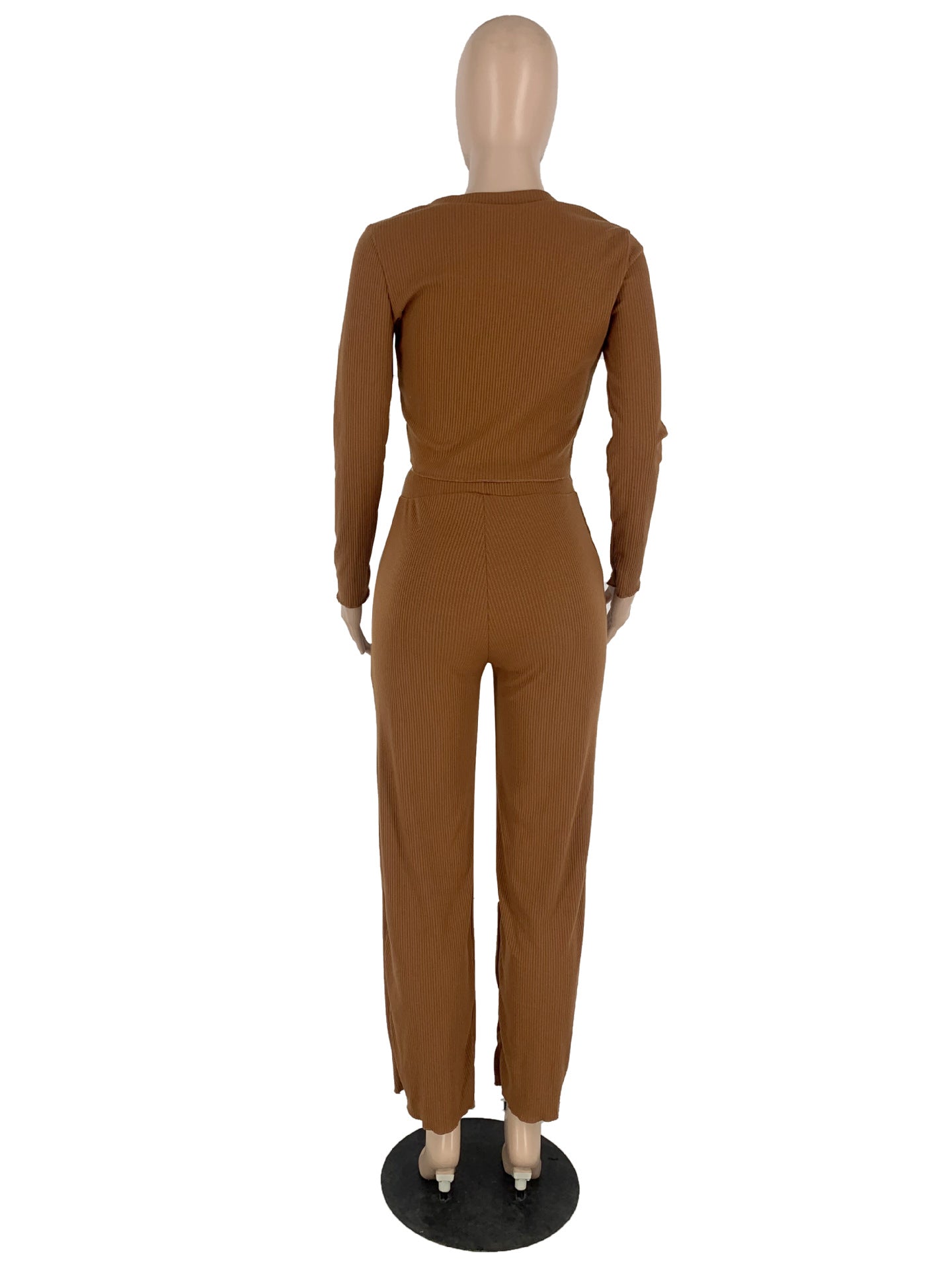 Women Casual V-neck Top and Pant two-piece set 18