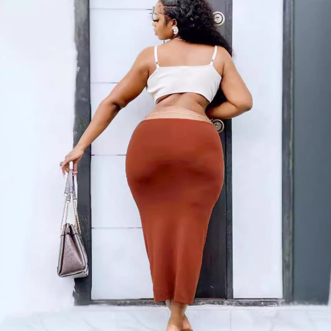 Plus Size Women sexy slit dress