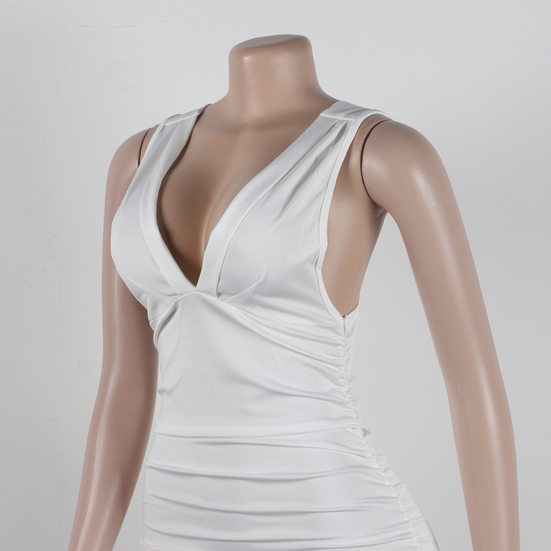 Sexy slim deep V neck sleeveless nightclub dress 41