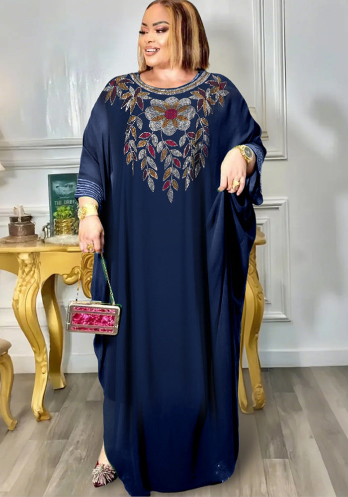 Muslim Robe Plus Size Women's African Two-Piece Dress Set