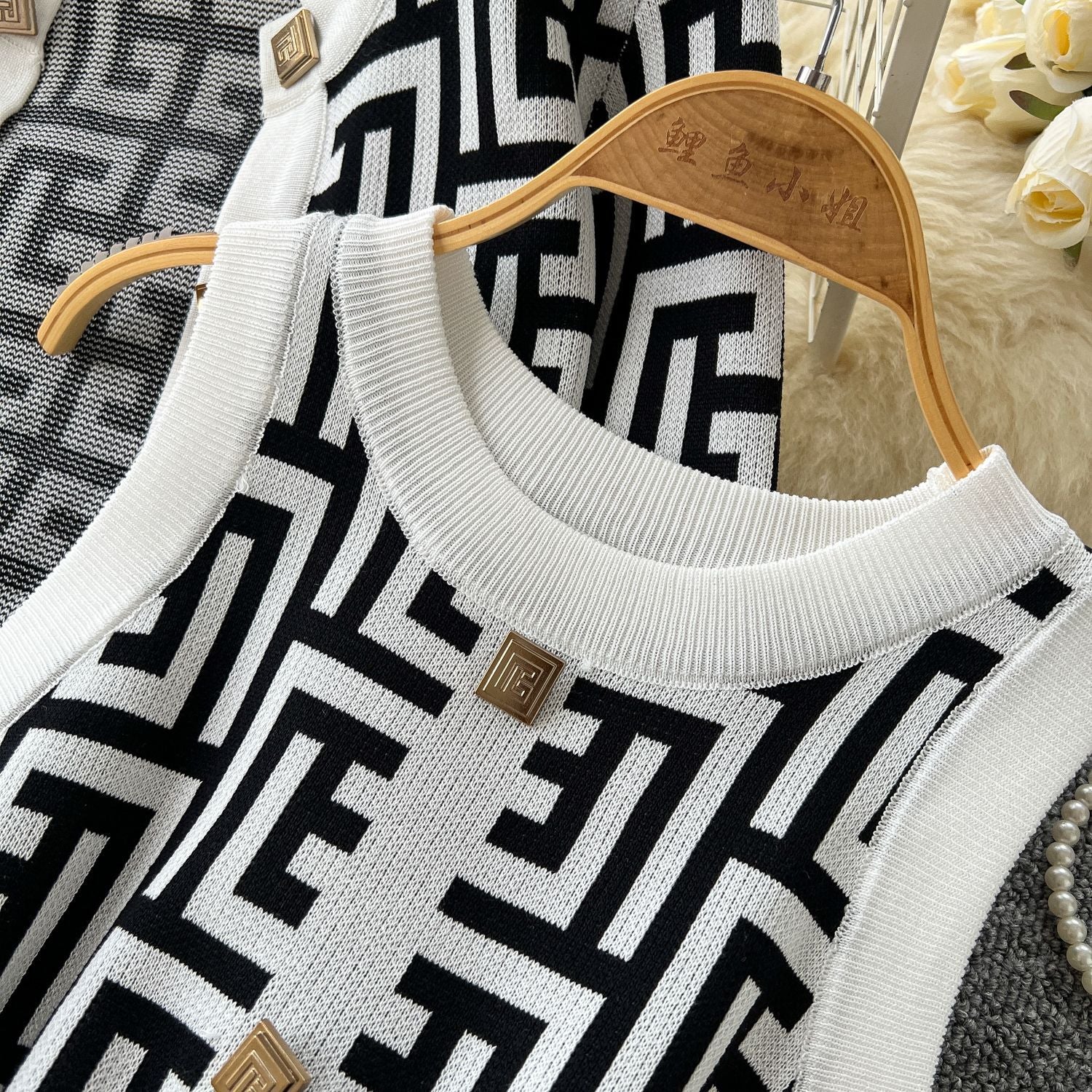 Women Cardigan Jacket Bodycon Dress Knitting Two-Piece Set 19