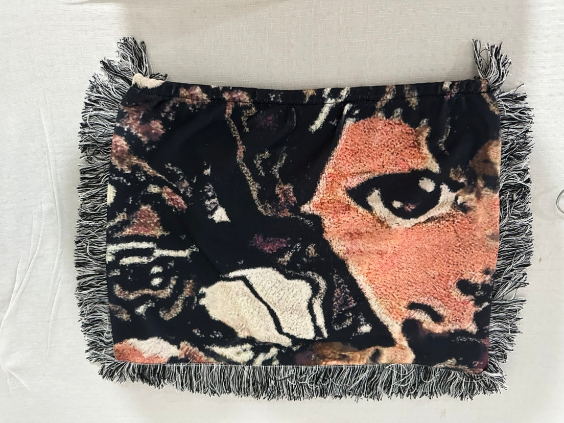 Women Autumn Casual Multi-Color Printed Tassel Mini Skirt 8