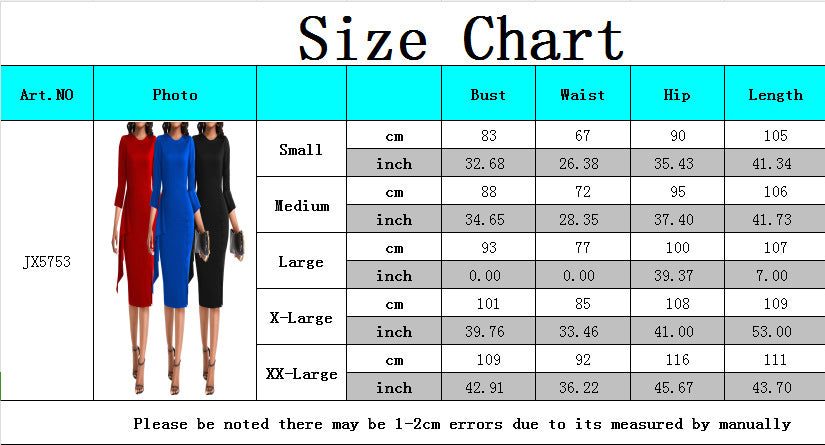 Sexy Fashion Ruffle Solid Color Midi Women's Dress 9