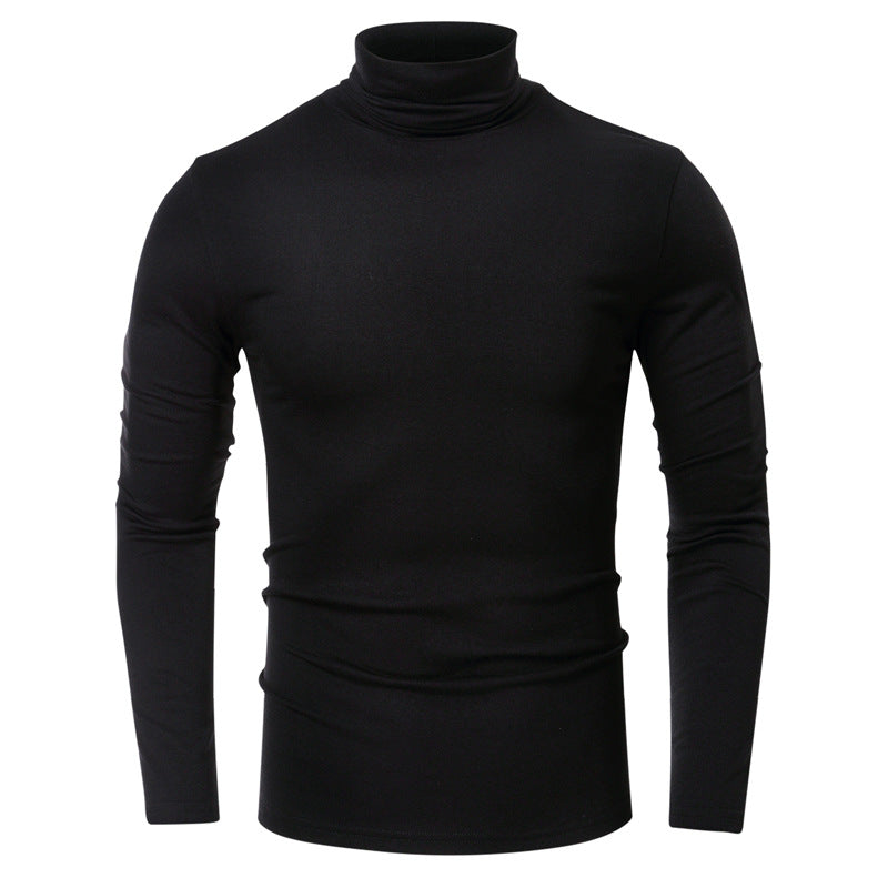 Men's Fall and Winter Turtleneck Basic Long Sleeve T-Shirt 5