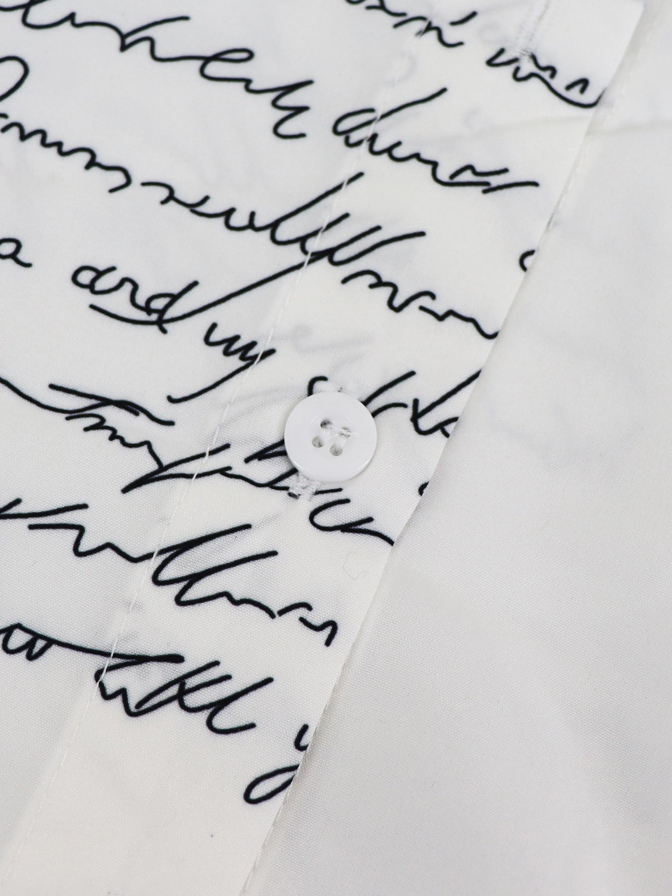 Casual Turndown Collar Slit Long Sleeves Letter Print Long Shirt Dress 9