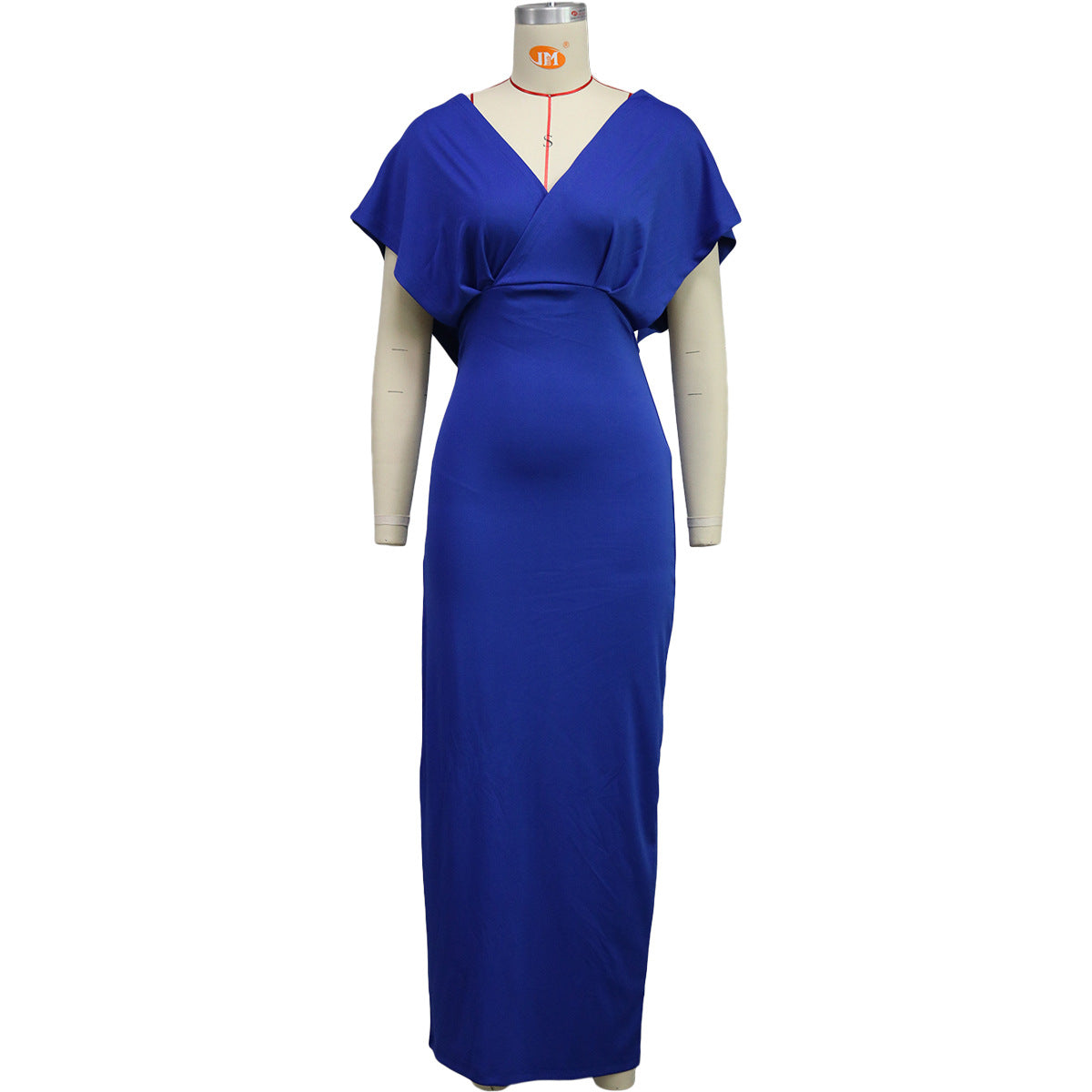 Women'S Fashion Casual Slit V-Neck Short Sleeve Midi Dress 9