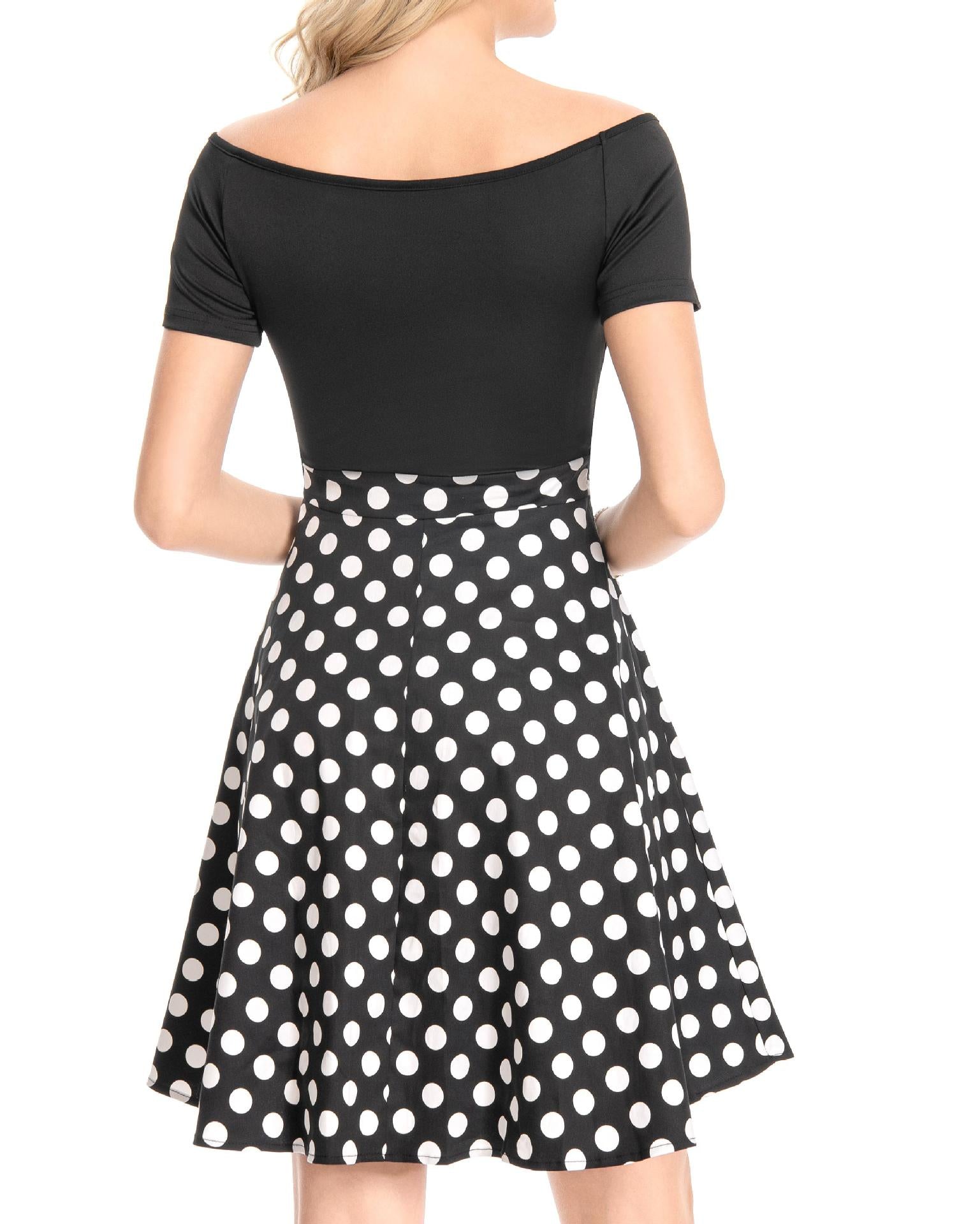 Women Retro Polka Dot Dress 8