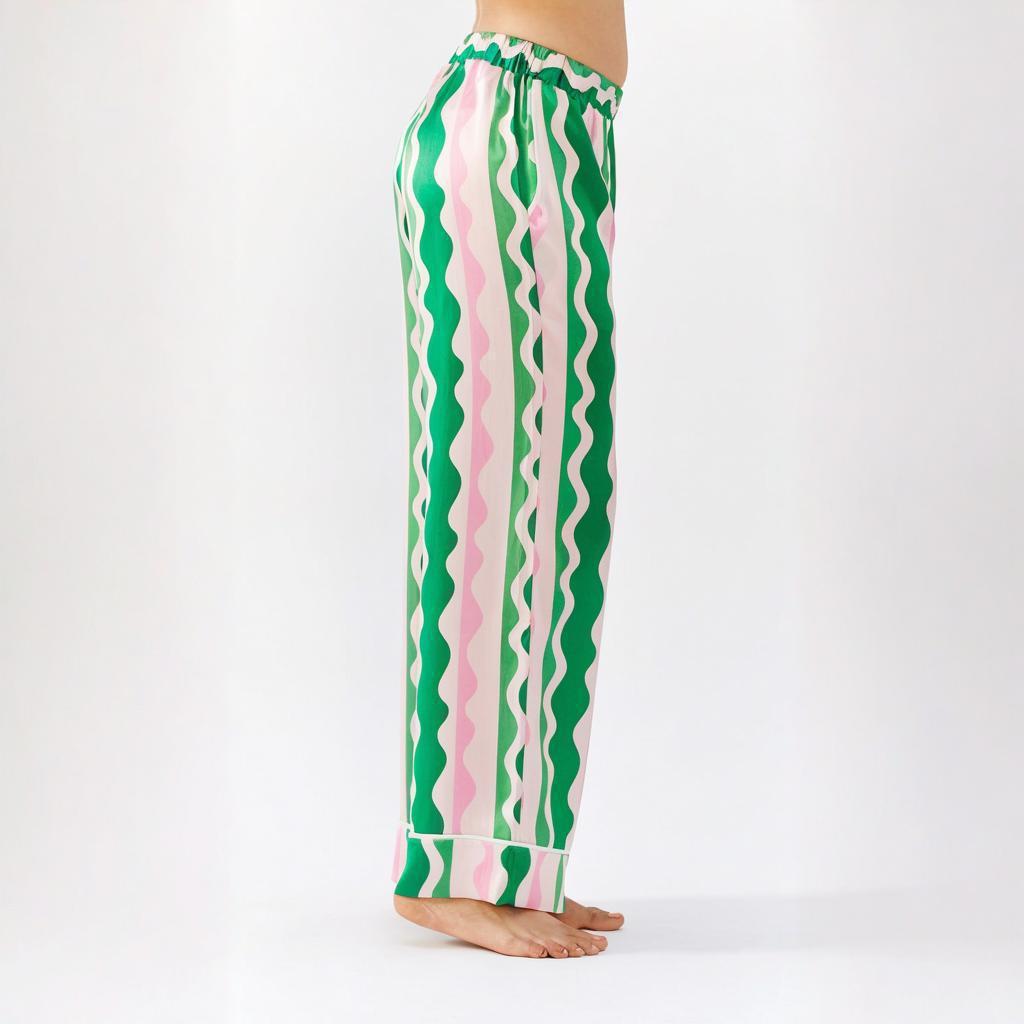 Women Long Sleeve Striped Pajama Set 5