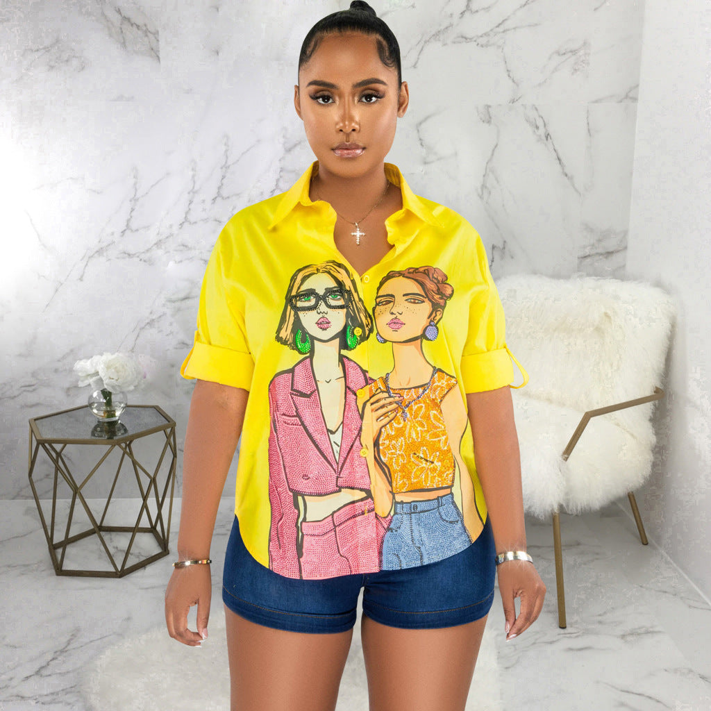 Sexy Fashion Digital Printed Women's Shirt 7