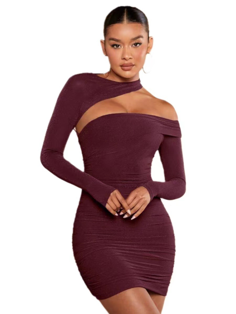 Women pleated Bodycon Dress 7