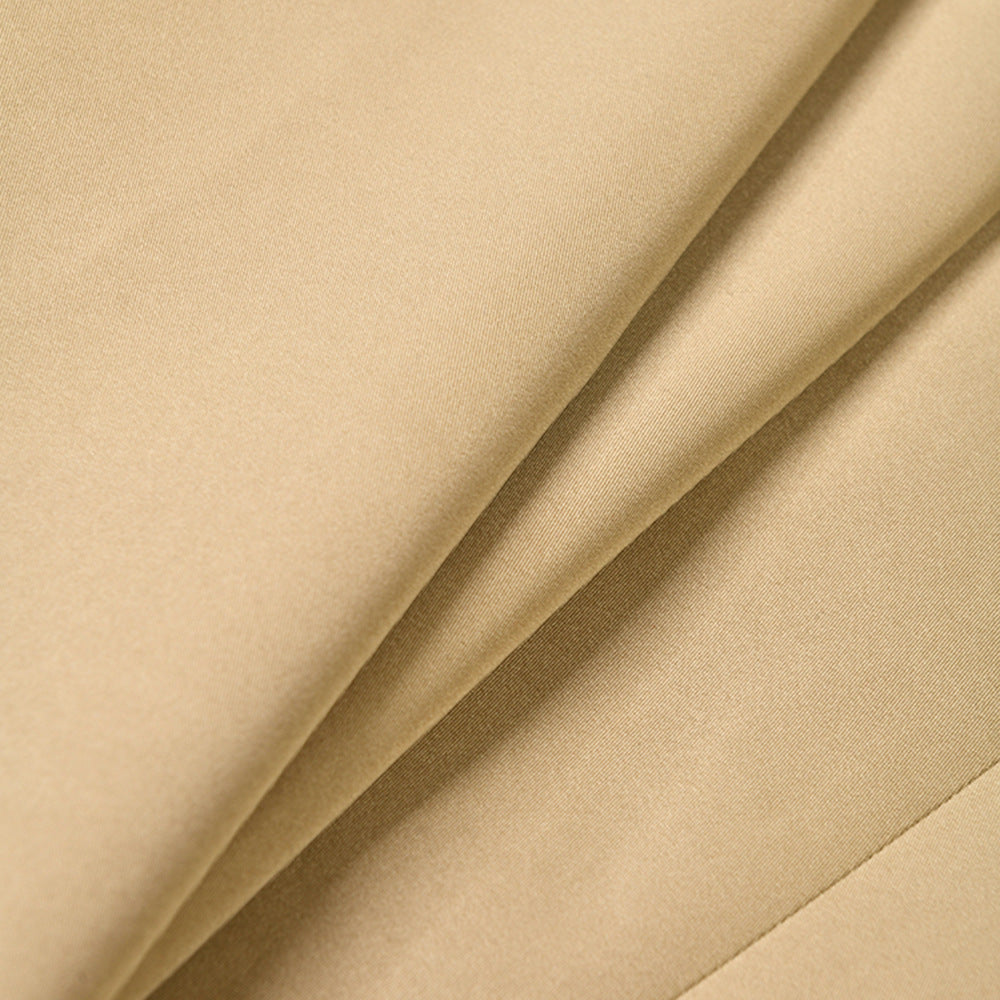 Trendy Asymmetric Shawl Windbreaker Jacket For Women Autumn Chic Gray Long Coat 9