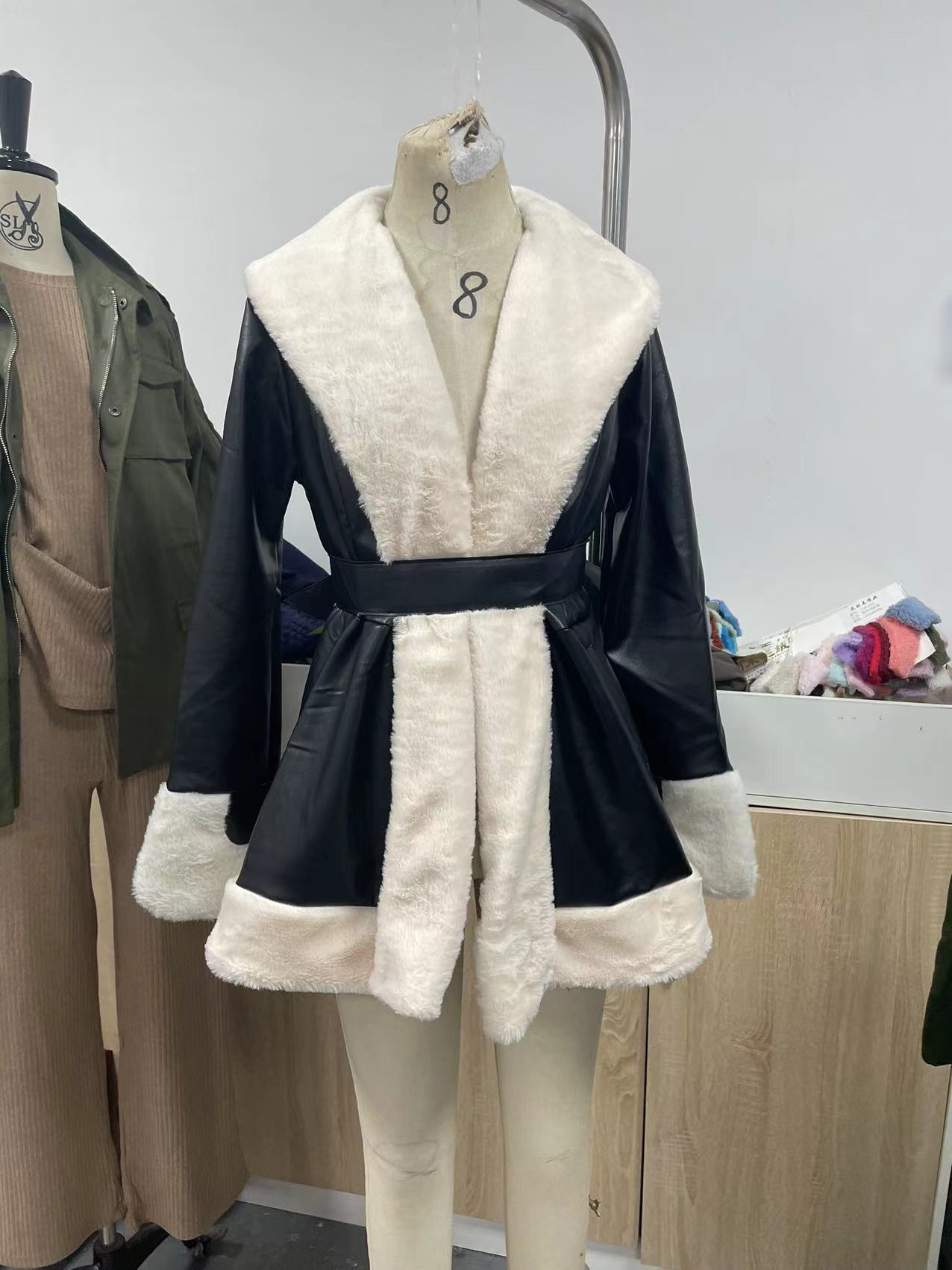 Women winter furry Faux warm jacket 6