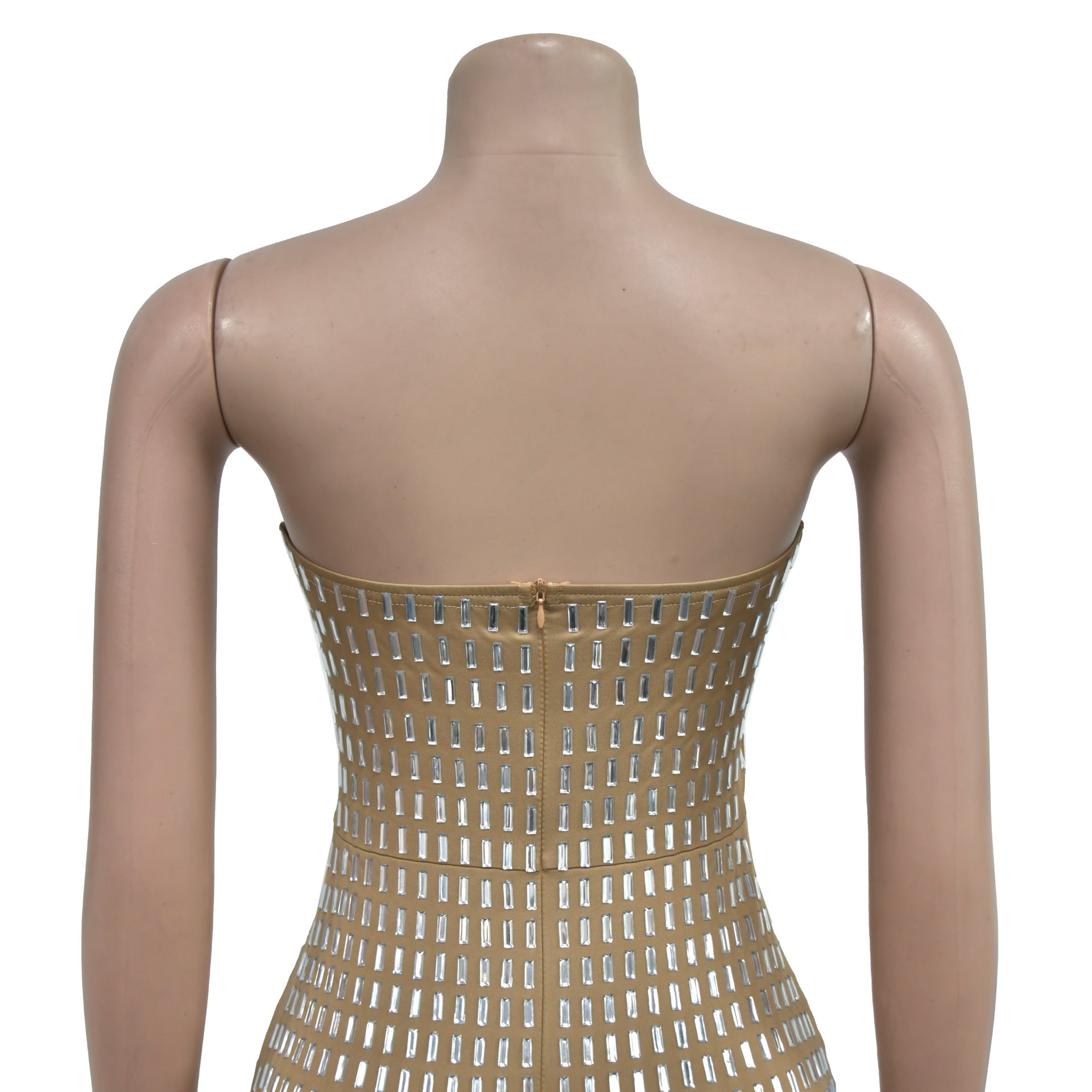 Women Solid beaded sleeveless dress 14