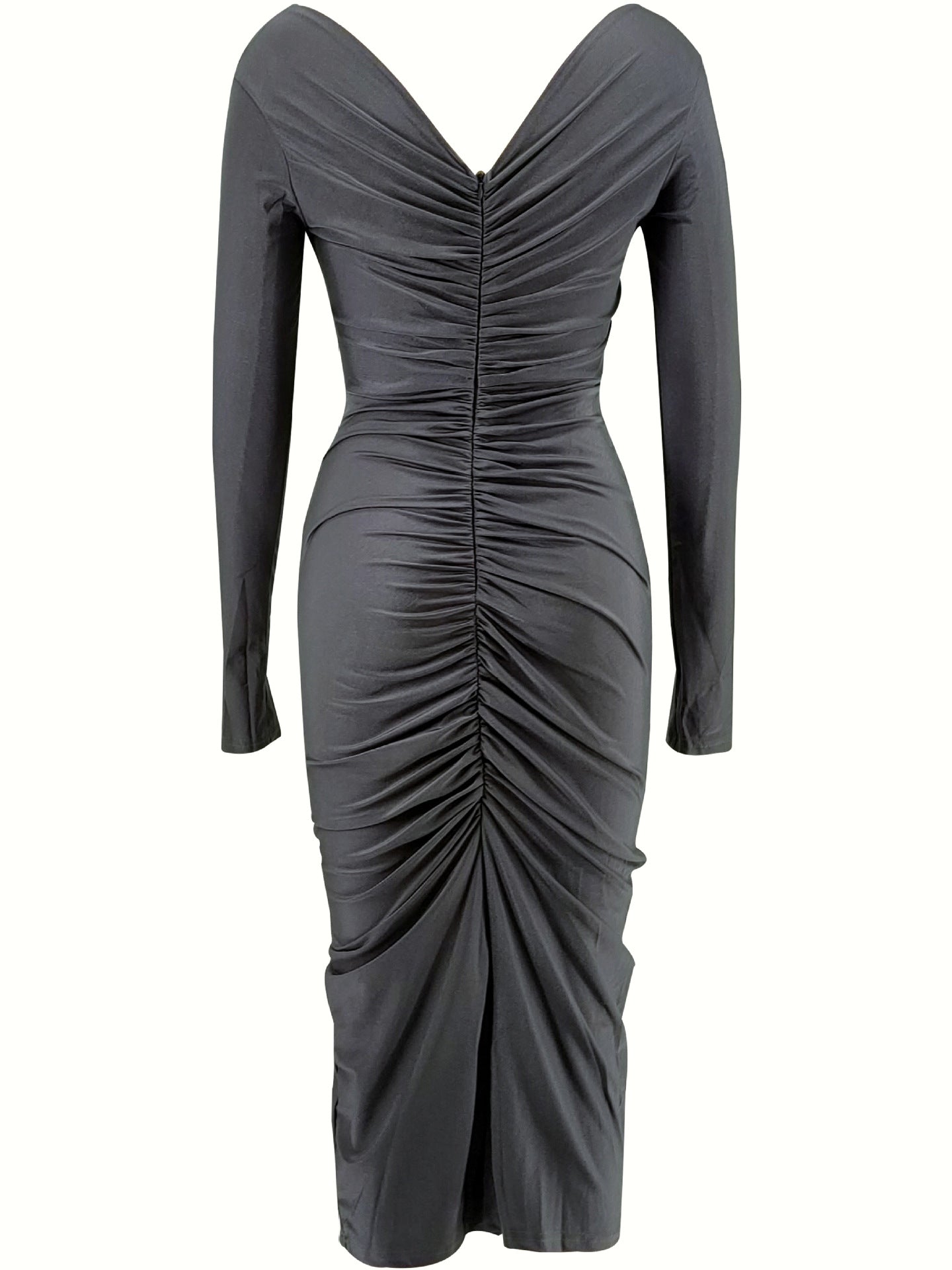 Women's Autumn And Winter Long Sleeve V-Neck Flower Sexy Bodycon Dress 20