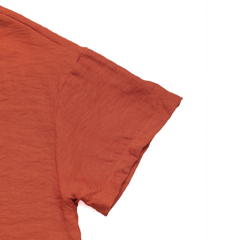 Women summer casual ruffle bow tie shirt and shorts two-piece set 10