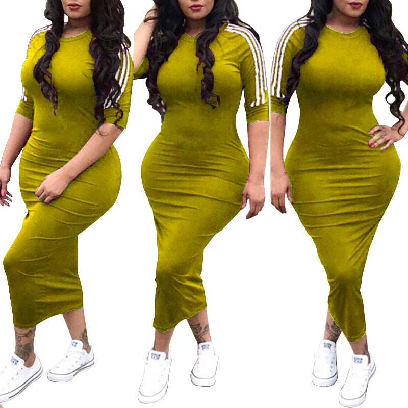 Women white striped dress 12