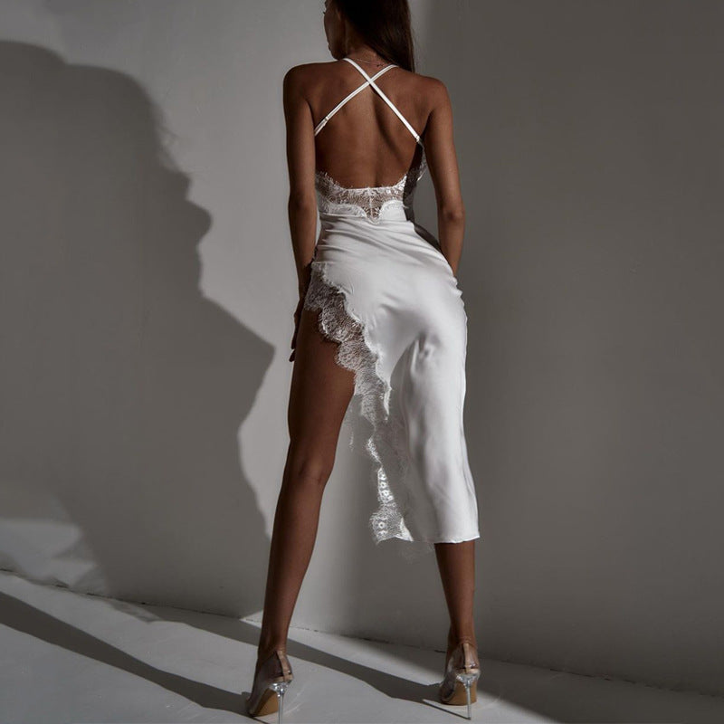 Women Summer Sexy Lace Strap Dress 3