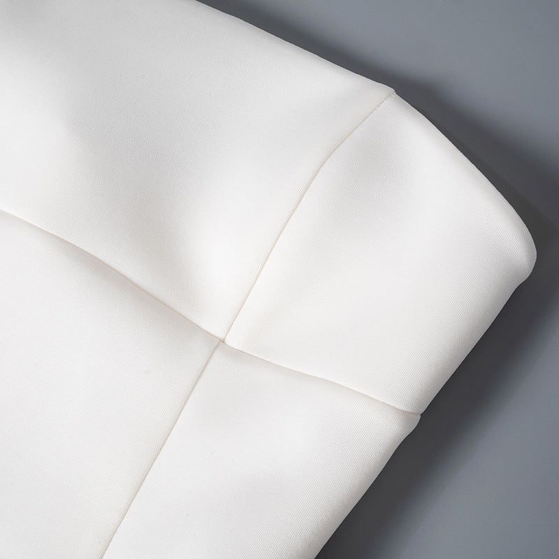 Women Summer Solid Casual Backless Strapless Short Dress 16