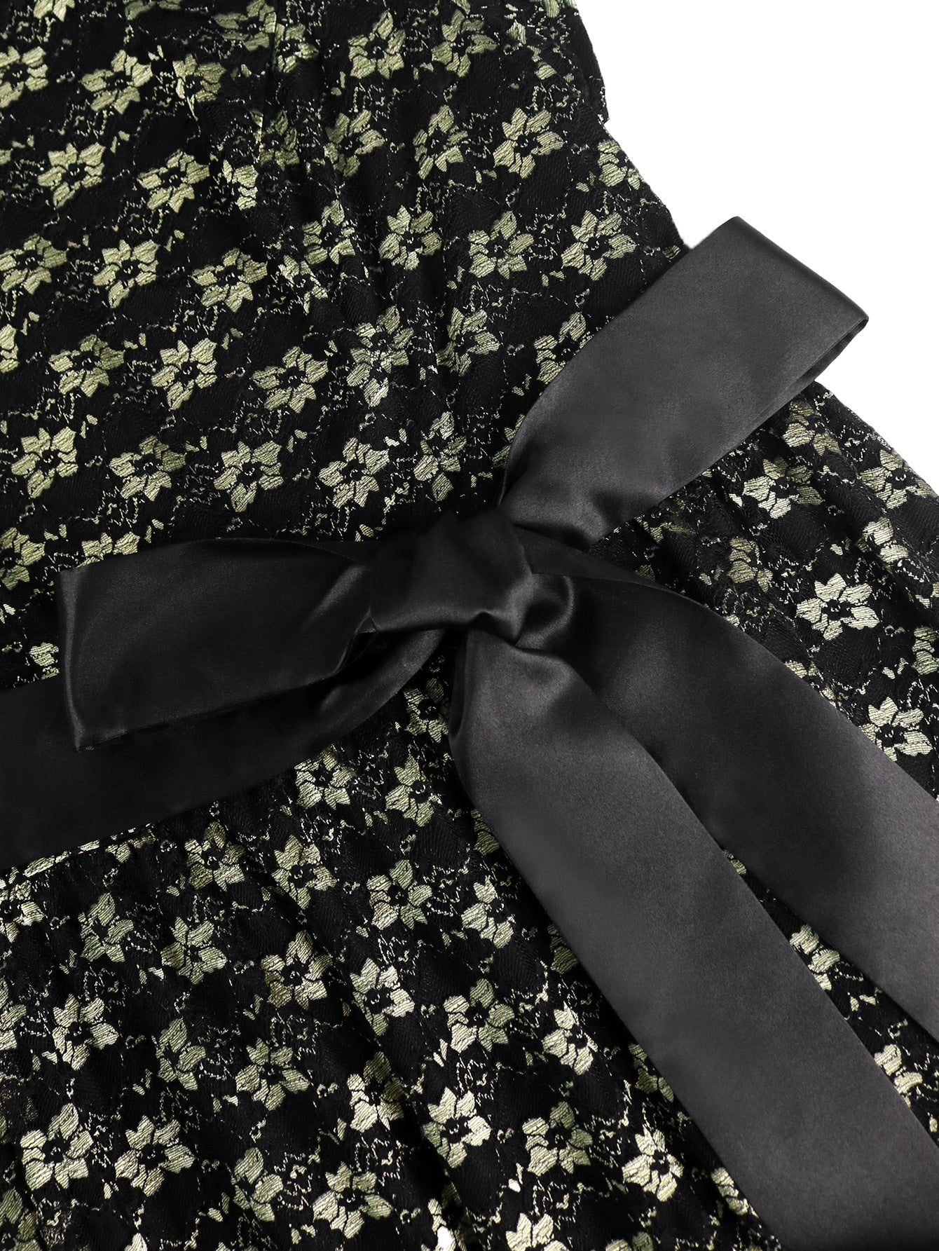 Plus Size Lace Round-Neck Short-Sleeve A-Line Elegant Chic Party Dress 7