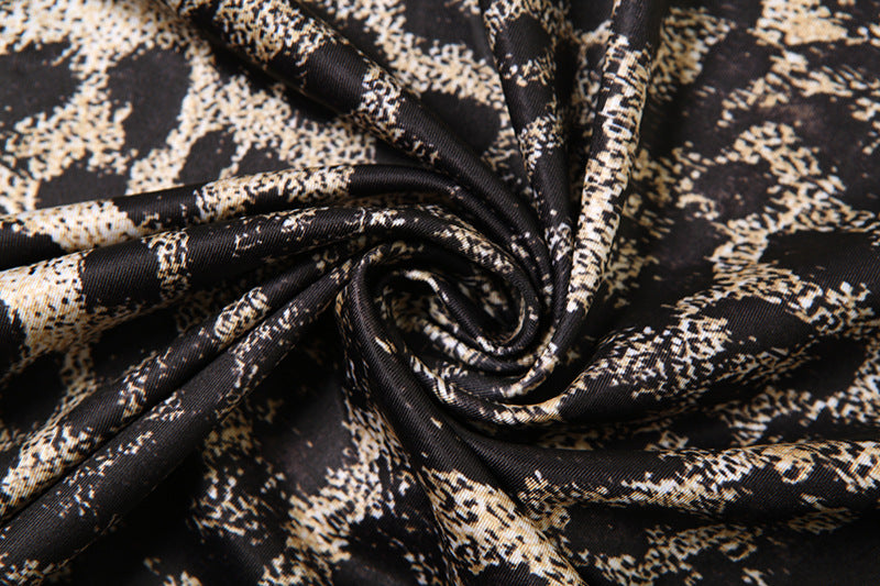 Summer fashion sexy leopard print high waist slim Strap Dress 15