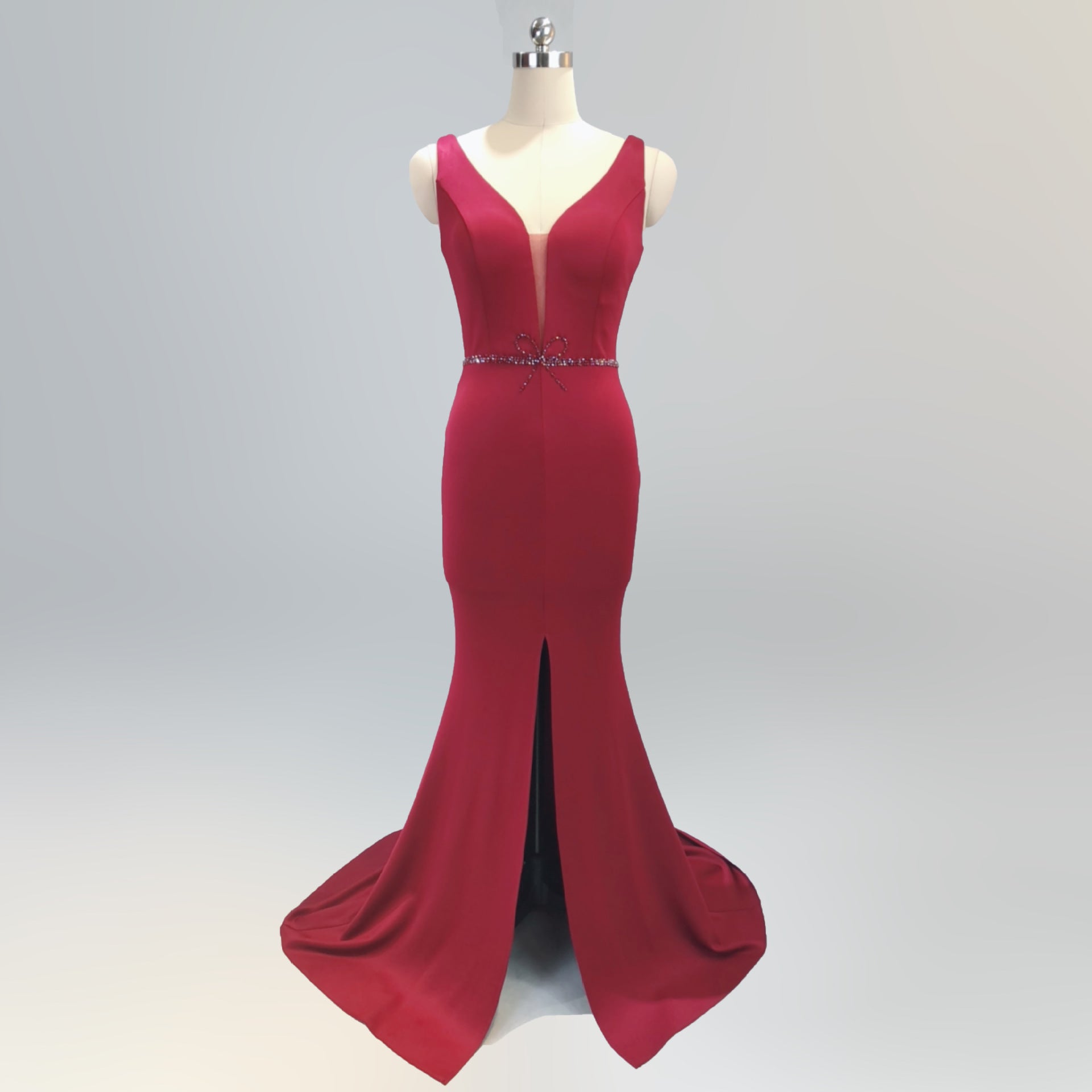 Ladies Summer Sexy V Neck Mermaid Evening Dress 28