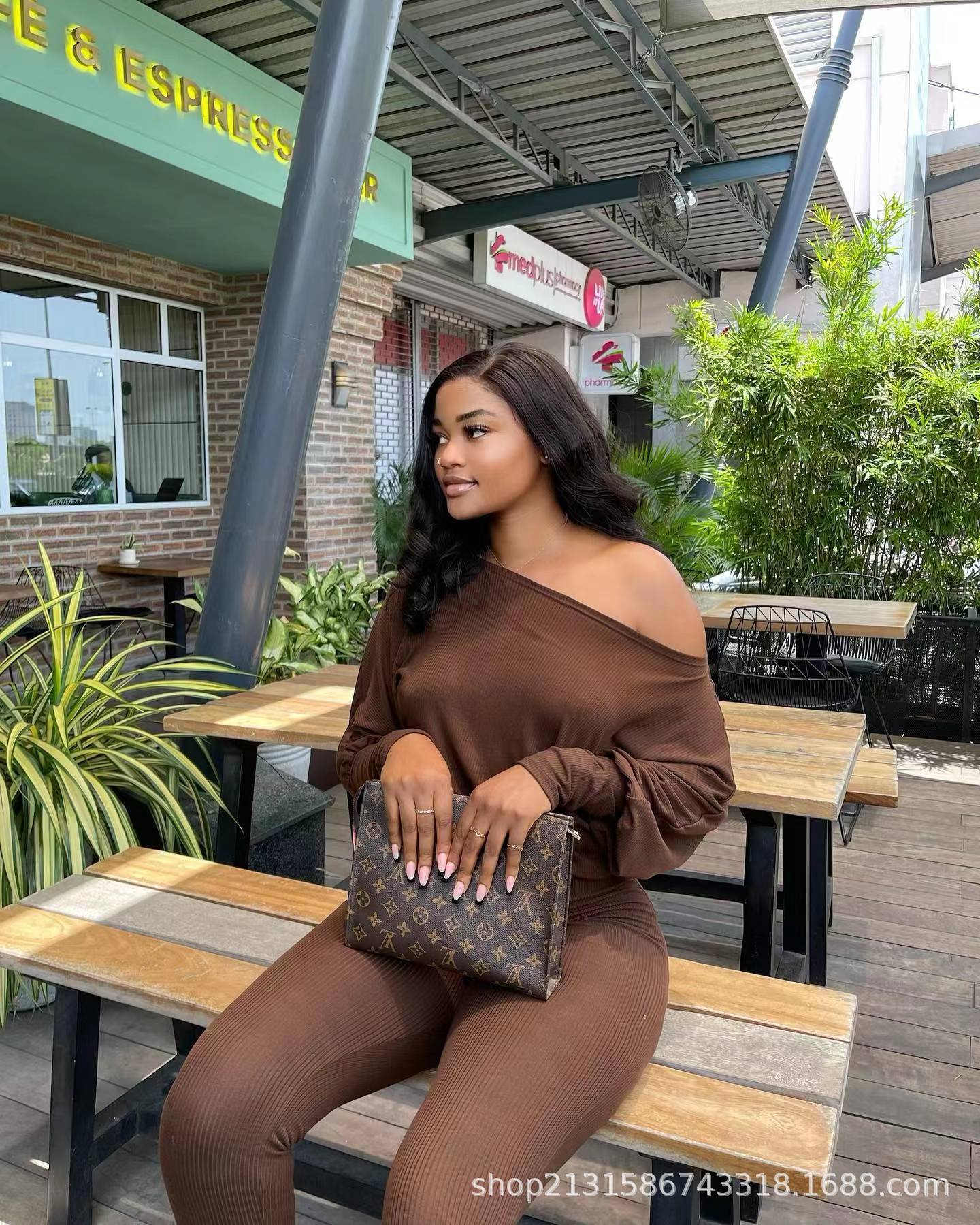 Women's Autumn And Winter Solid Color Slim Fit Fashion Long Sleeve Tight Fitting Jumpsuit 5