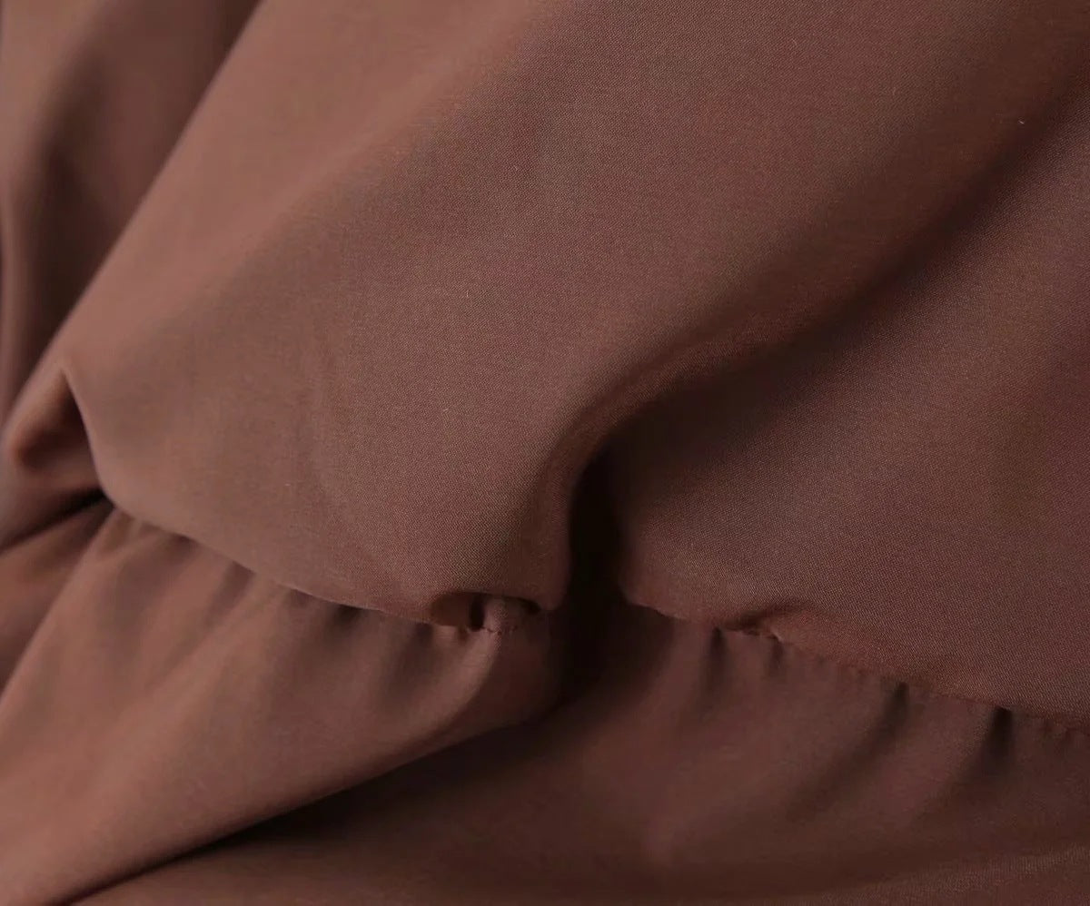 women's winter style fashion Stand Collar zipper pocket warm cotton-padded jacket 45