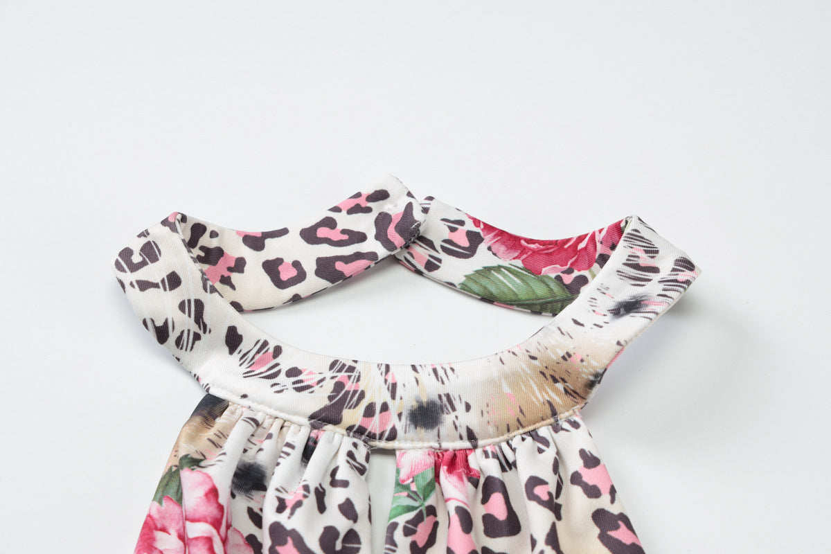 Summer Halter Neck Low Back Printed Dress Fashion WomenŸ??s Gown 9