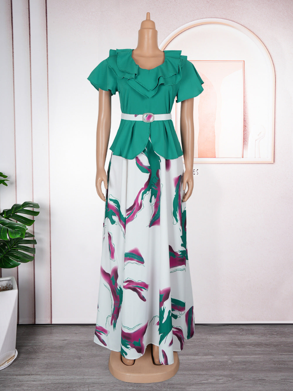 Plus Size African Women Spring Summer Dress 9