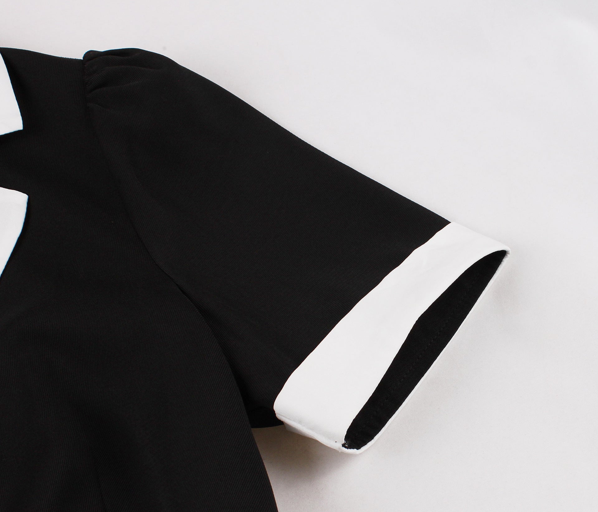 Women's Color-Block Retro Chic Slim Waist Blazer Dress with Pockets 7