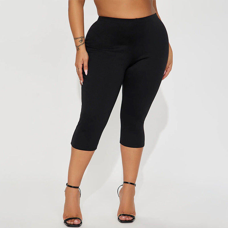 Women's Knee-Length Shorts Summer Slim Sports Yoga Pants 4