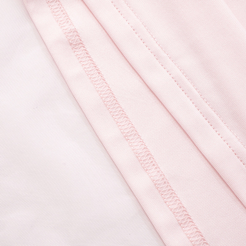 Women Strapless Flower Ribbon Slit Dress Tailed Maxi Dress 17