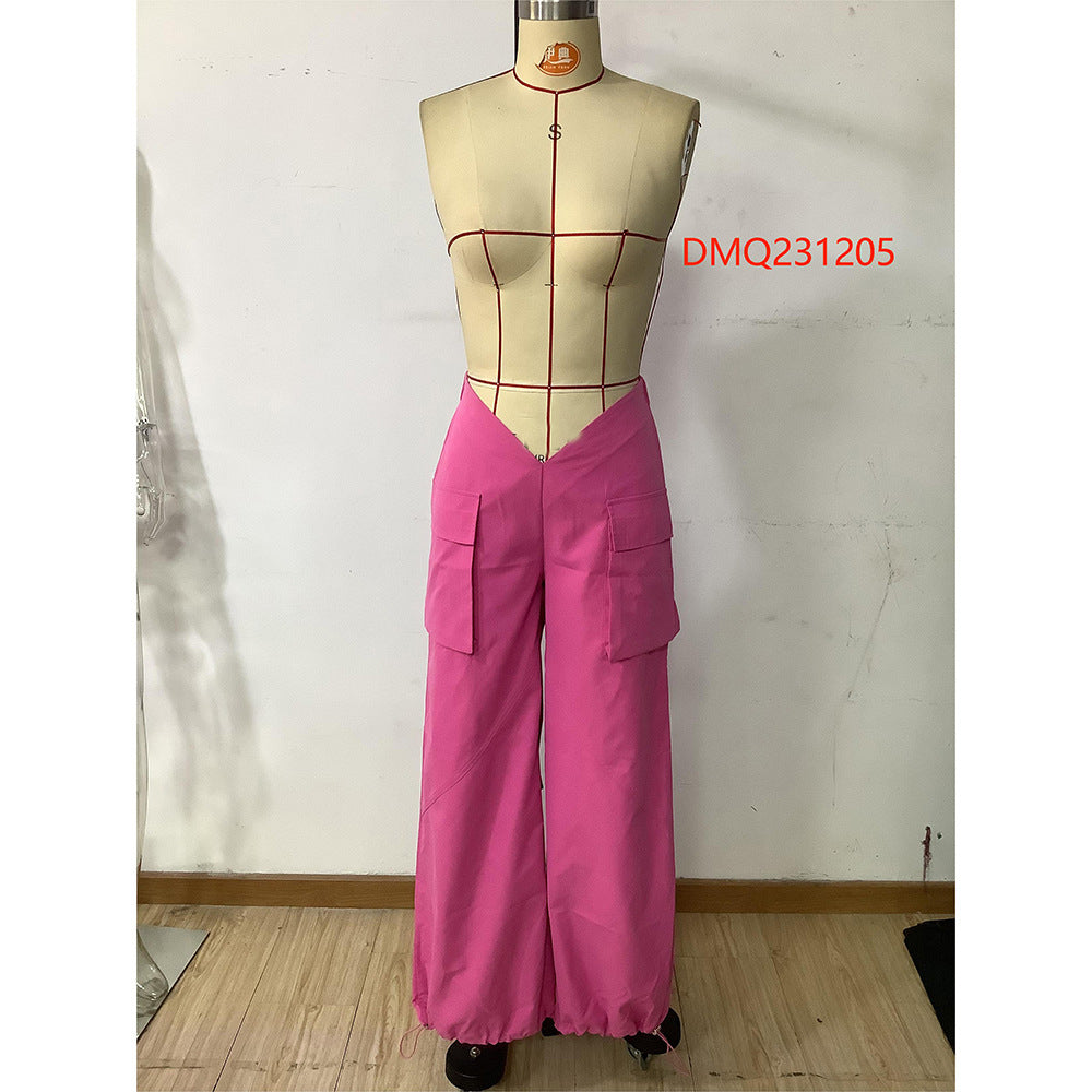 Women Casual Cargo Wide Leg Pants 6