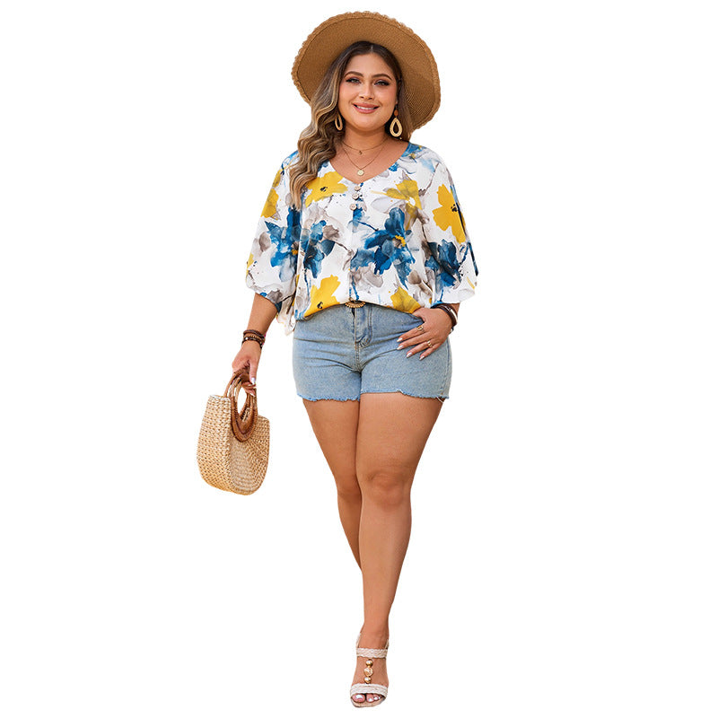 Women printed loose shirt 6