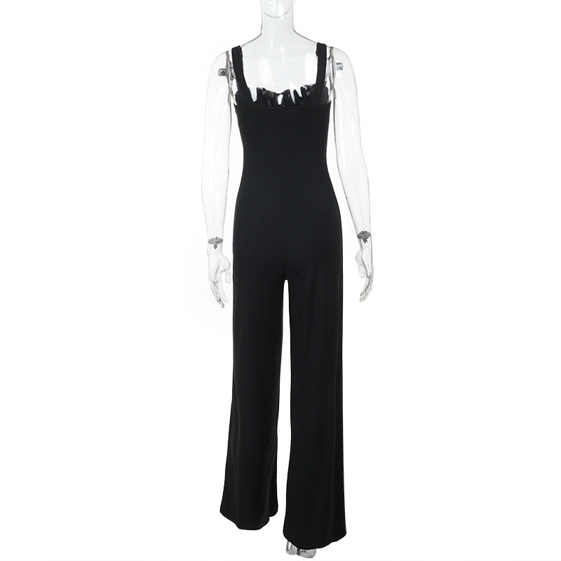 Women's Sexy Lace-Up V-Neck Jumpsuit 7